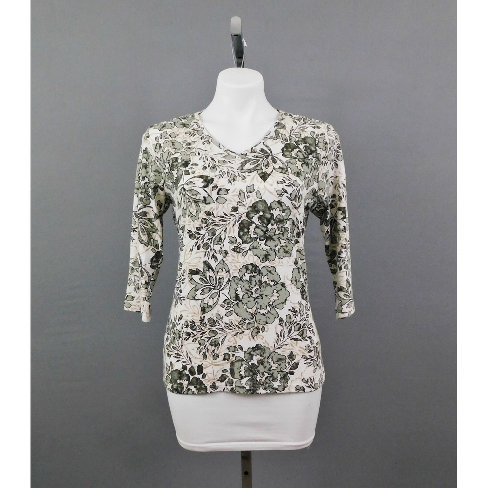 Karen Scott Women Shirt,‎ Size PM, Multicolor, 60% Cotton, 40% Polyester MP